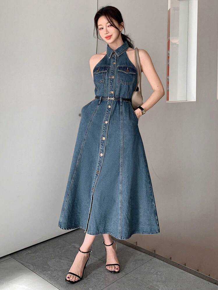 sea new york デニムワンピース ウォッシュ加工 パフスリーブ sea new york デニムワンピース ウォッシュ加工 パフスリーブ