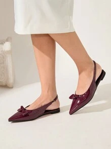 CUCCOO CHICEST Women's Shiny Bow Decor Pointed Toe Fashion Party High Heels Pumps Valentines