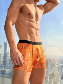 Slip da uomo tinta unita con patchwork, stile semplice, per uso casual quotidiano