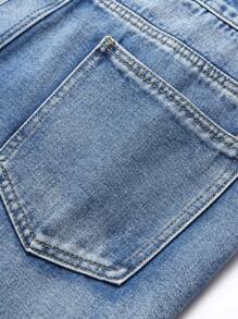 Manfinity EZcore Men's Simple And Fashion Casual Denim Jeans, Everyday Wear - Blue - View 8