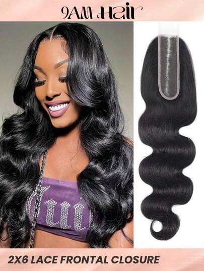 2x6 Real Transparent Lace Closure Deep Parting Body Wave Human Hair Ultra-Thin Lace Closure Tiny Knots Brazilian Virgin Human Hair Closure Pre Plucked With Natural Hairline