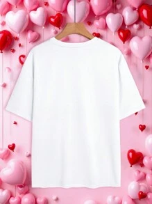 Manfinity Chillmode Camiseta Gráfica de Mangas Curtas com Gola Careca Masculina, Casual e Minimalista