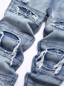 Manfinity EZcore Men's Simple And Fashion Casual Denim Jeans, Everyday Wear - Blue - View 4