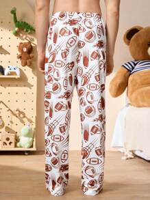 Happy Jammies بنطلون رياضي مرن على الخصر للرجال بطبعات ديكور كاملة