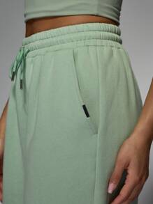 MISSGUIDED Premium Wide Leg Athletic Jogger Pants Loungewear High Waisted Loose Fit Workout Yoga Sweatpants Athleisure Ribbed Elastic Waist Training Bottoms