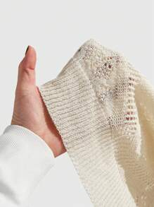 ROMWE MEN Men's Solid Color Turn-Down Collar Short Sleeve Casual Knitted Sweater, Autumn/Winter