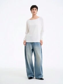 Aalyst 女式 2024 年新款性感不对称领口休闲 T 恤