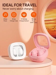 JMMO Wireless Earbuds Earphones 5.1 IPX4 Waterproof Earphones 8mm Dynamic Driver Stereo Sound Professional Wireless In-Ear Earbuds With USB-C Charge Port,Gaming Earphone,Holiday Gift - White - View 5