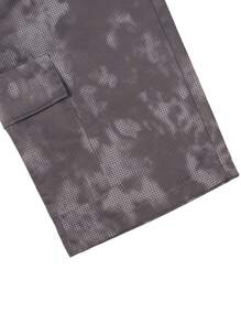 Manfinity Roghcode Fashionable Casual Wide Leg Cargo Pants, American Street Style - Purple - View 7