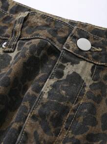 DAZY Men's Leopard Pattern Straight Leg Casual Pants, Autumn, Fall - Multicolor - View 4