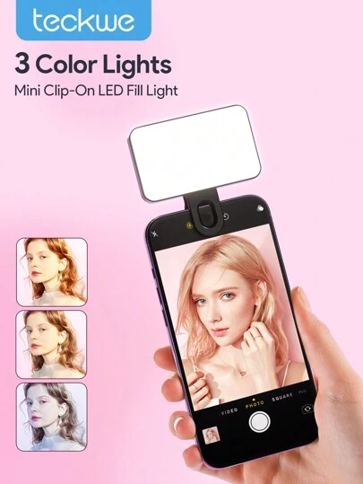 Teckwe 适合家庭和户外使用的多功能便携式自拍/直播灯