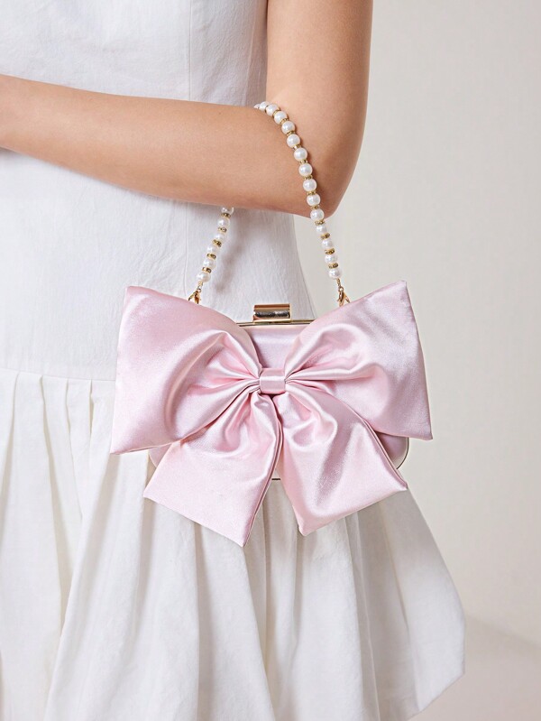 MOTF PREMIUM FASHIONABLE & ELEGANT BOW DECOR EVENING CLUTCH, VALENTINES, PERFECTLY MATCHING WITH PROM DRESSES FOR WOMEN, PROM ACCESSORIES,SEQUIN DRESS WOMEN,SPARKLY DRESS,ELEGANT DRESSES FOR WOMEN, PROM BAG FOR PARTY