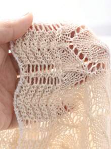 FRIFUL 2pcs Women's Set: Solid Color Button-Front Long Sleeve Hollow Minimalist Blouse And Skirt