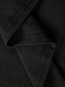 Women's Casual Versatile Cartoon Print Round Neck Short Sleeve T-Shirt, Summer - Black - View 6