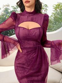 Modelyn Vestido casual de uso diario con mangas largas, minimalista y con estilo para mujeres