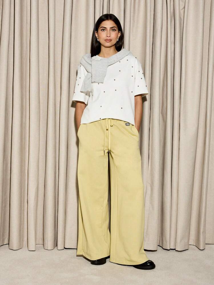 Wide Leg Drawstring Sweatpants