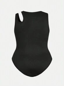 SHEIN EZwear Body casual de unicolor para mujer de talla grande