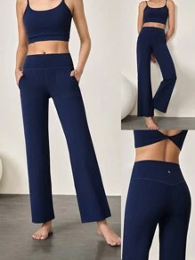 GLOWMODE 29" FeatherFit™ Ease Into It Wide Leg Ultra High-Waist Leggings With Pocket Fall
