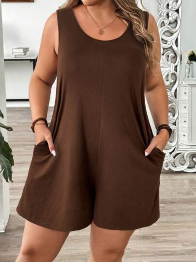 SHEIN LUNE Grey Knit Romper, Minimalist Fashion Casual Daily Wear