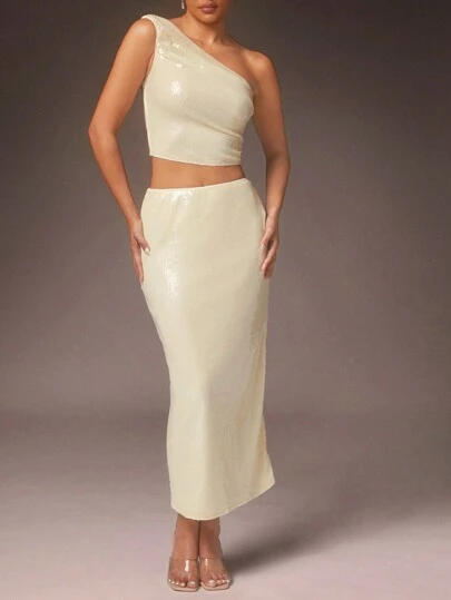 L'Amorae 女士简约纯色修身 A 字裙，休闲度假