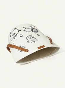 Cozy Pixies 1 件多图案简约收纳篮，适用于玩具、婴儿房、洗衣房和一般收纳 - 米色 - 查看 3