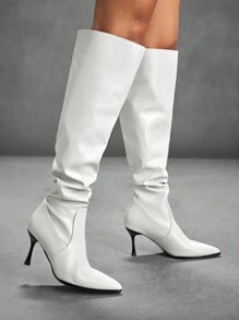 CUCCOO SZL 时尚秋冬女士性感高跟过膝派对靴 - 薄荷綠 - 查看 4