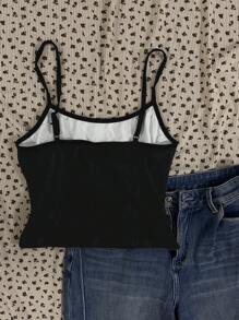 Attitoon Women's Goth Skull Print Crop Tank Top: Black Camisole For Rock Concerts,Summer Tops Back To School
