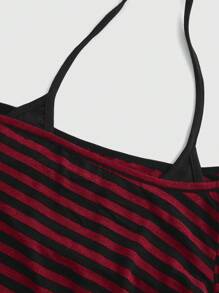 ROMWE Grunge Punk Streetwear Sexy Y2K Style Strappy Crisscross Halter Knot Butterfly T-Shirt For Women