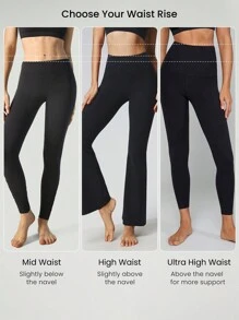 GLOWMODE 26吋featherfit™高期望超高腰口袋打底褲 - 黑色 - 查看 2