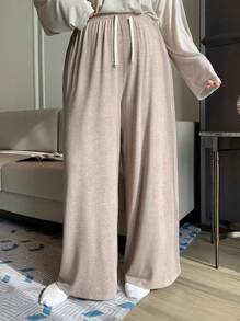 Dazy Plus Elastic Waist Loose Fit Casual Home & Sleepwear Pants, All Season