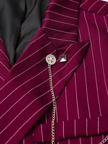 Manfinity Mode 男士西装套装，包括夹克和裤子，简约风格，休闲日常穿着