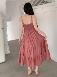 DAZY Vestido midi suelto de verano/primavera para vacaciones, vestidos casuales de mujer