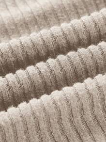 Muchica Women's Ribbed Dual-Color Knit Leggings