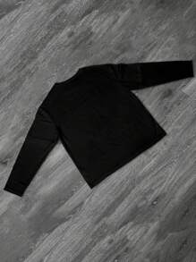 Manfinity EMRG Camiseta casual de hombre con estampado de corazón y letras, otoño
