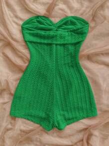 Soleia Women's Solid Color Twist Front Jumpsuit, Casual Daily Wear