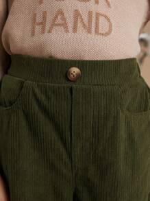 PrepCrw Young Boys Autumn/Winter Collegiate Style Slim Fit Elastic Waist Woven Pants