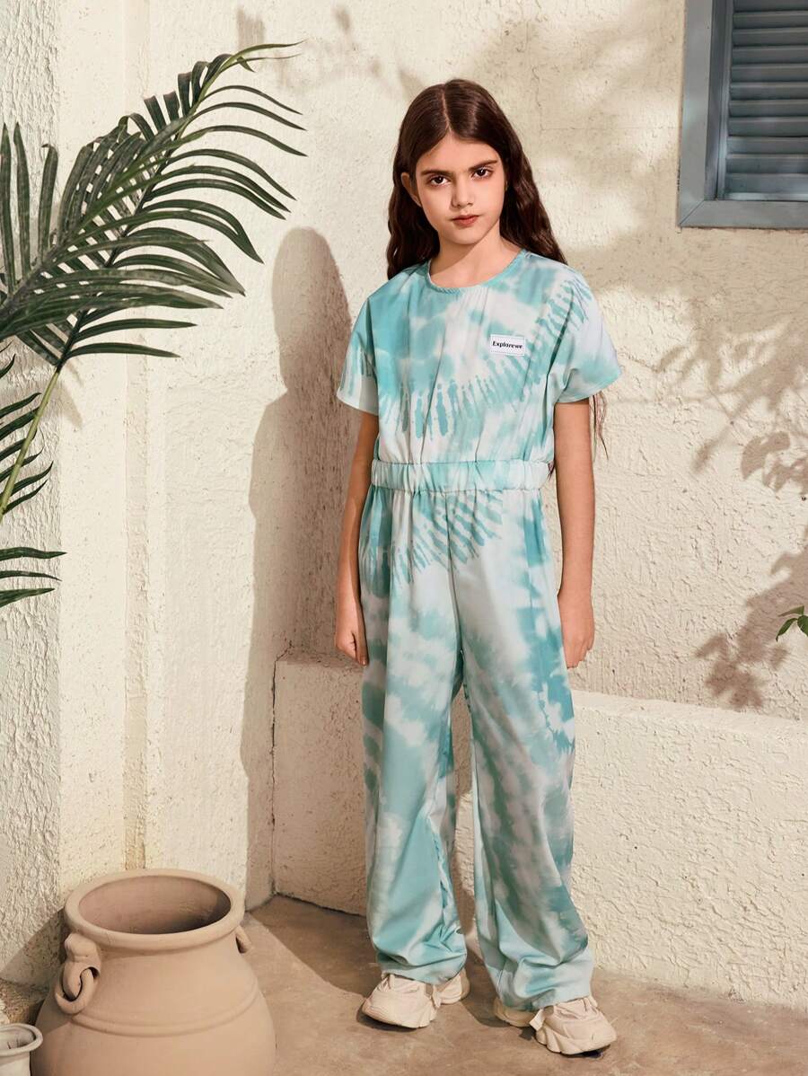 SHEIN 1 Pezzo Tuta per Ragazza Preadolescente, Stile Urbano Leisure, Tuta Pantaloni Lunghi Verdi per Ragazze, Comoda e Versatile, Adatta per Primavera, Estate e Autunno. Questa Tuta per Ragazze è Adatta per Varie Occasioni come Attività all'Aperto Urbane, Sport, Tempo Libero a Casa, Scuola e Raduni. - Verde - Visualizzare 1