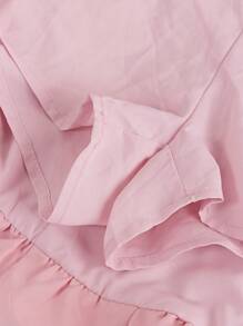 SHEIN Serisse Kids Tween Girl 优雅纯色无袖 A 字裙，带 3D 蝴蝶结装饰，可爱公主裙，粉色，适合生日派对、婚礼、情人节、法式时尚 - 粉色 - 查看 5
