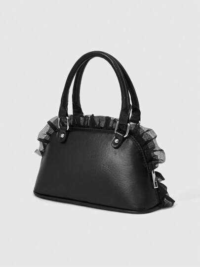 Goth Gothic Dark Punk Style Women Handbag, Daily Casual Tote Bag