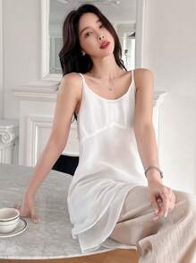 DAZY Women's Plain Chiffon Casual Elegant Summer Camisole Top