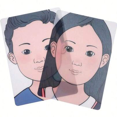 2件装化妆练习板化妆训练脸部彩妆模板绘画练习模板化妆模板眼皮脸板双眼皮塑脸彩绘