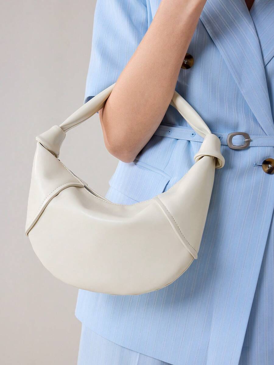 MOTF PREMIUM حقيبة يد نسائية ، موديل أنيق يومي وعملي - أبيض - مشاهدة 1