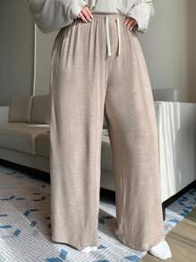 Dazy Plus Elastic Waist Loose Fit Casual Home & Sleepwear Pants, All Season