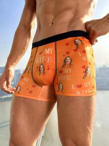 Slip da uomo tinta unita con patchwork, stile semplice, per uso casual quotidiano