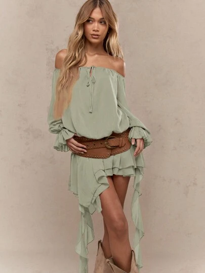 dresses in mint green Mint Green tender midi tulle dress XL / 10 / Mint Green