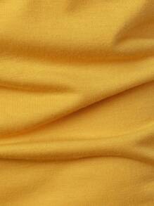 Manfinity Homme Men's Colorblock Short Sleeve Round Neck T-Shirt - Yellow - View 6