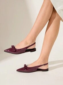 CUCCOO CHICEST Women's Shiny Bow Decor Pointed Toe Fashion Party High Heels Pumps Valentines