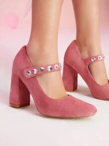 Zapatos De Tacón Alto Rosados De Moda Para Mujeres - Rosa Pálido - Ver 5