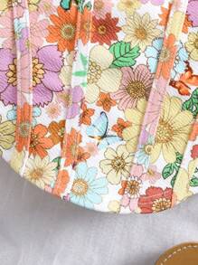 SHEIN Parte superior de punto con estampado floral lindo de verano para bebé niña - Multicolor - Ver 5