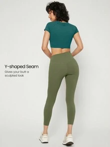 GLOWMODE 24" FeatherFit™ Low Impact 3/4 Leggings Gym Fall Winter